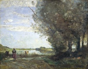 Blick auf den Fluss von Jean Baptiste Camille Corot